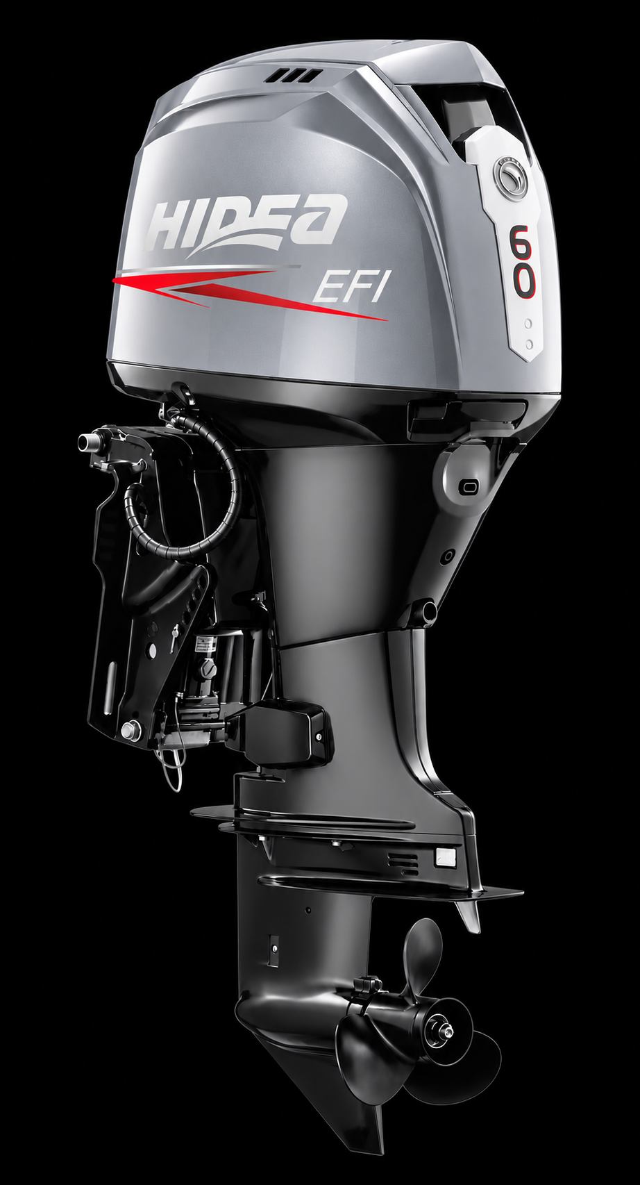 Hidea HDEF 60 FVEL-T EFI – 60 PS Außenbordmotor mit Fernschaltung Special Edition Silver