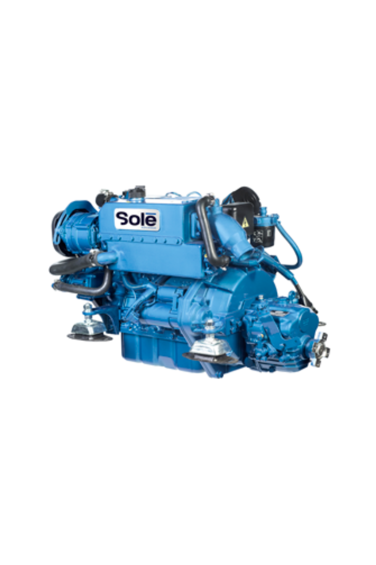 Solé Mini 44 – 42 PS Schiffsdiesel mit TMC260 Getriebe (2.88:1) Innenborder