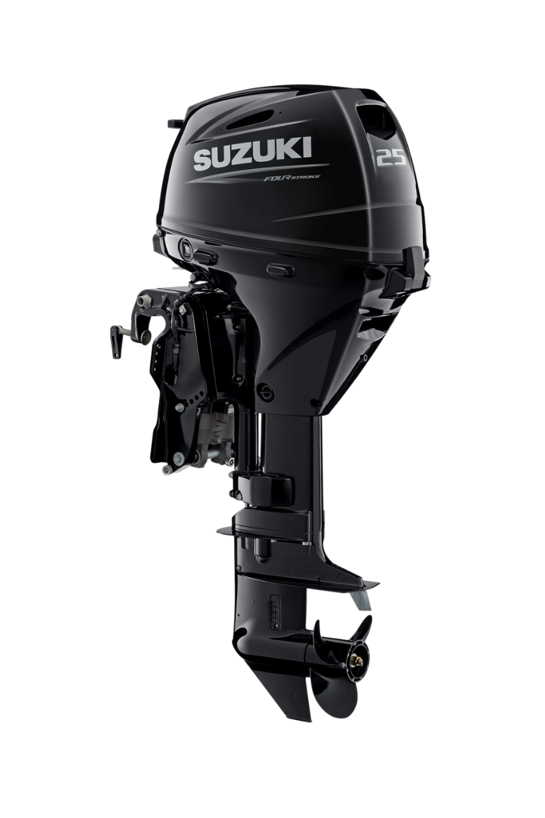 Suzuki DF25A Außenbordmotor – 25 PS, Handstart & Power Trim Optionen
