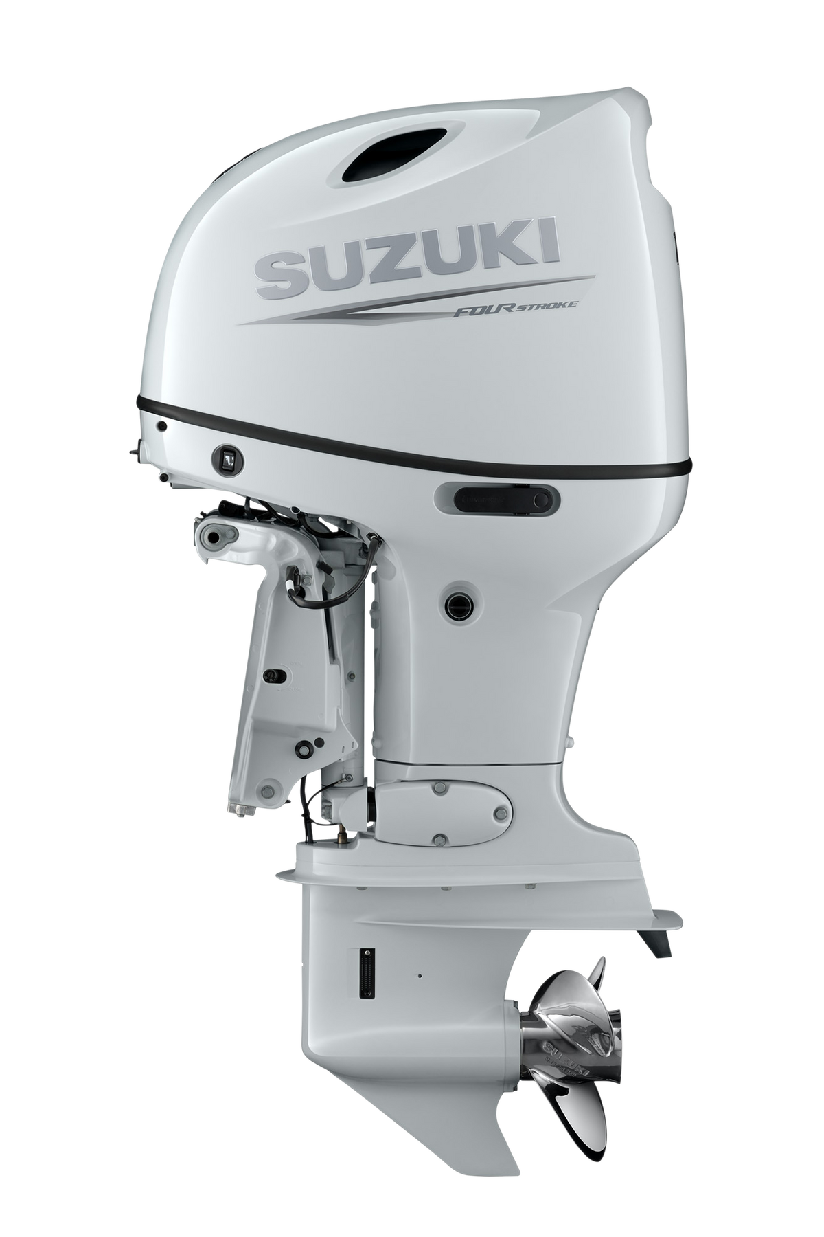 Suzuki DF115BTG 115 PS Außenbordmotor, Seitenansicht, weiß