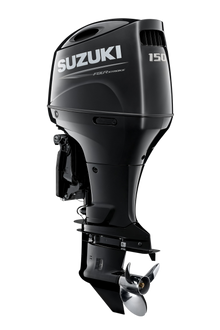 Suzuki DF150AP 150 PS Außenbordmotor, Diagonalansicht, schwarz