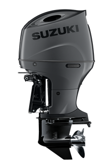 Suzuki DF150AT 150 PS Außenbordmotor Stealth Line, Seitenansicht, schwarz matt