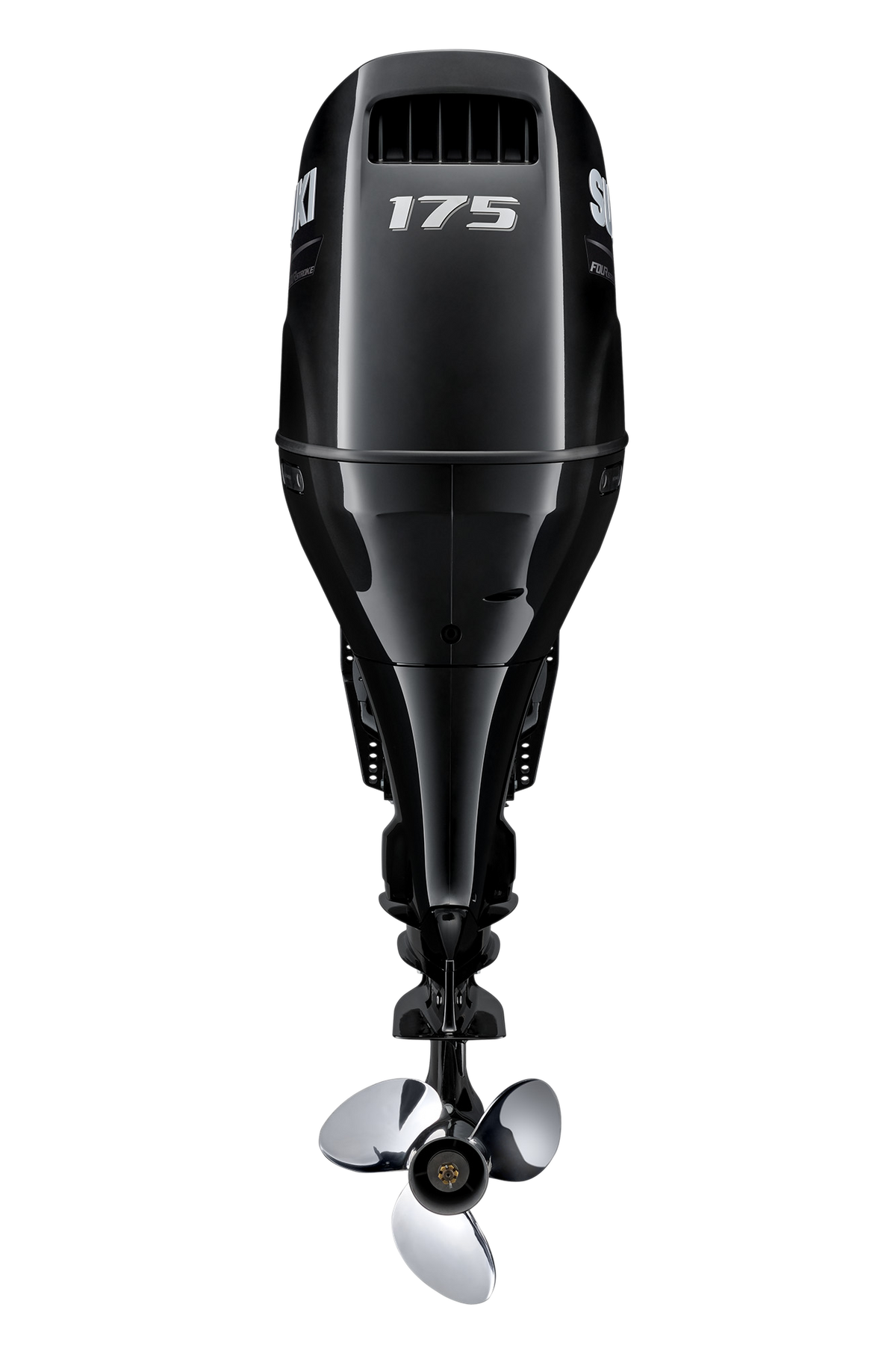 Suzuki DF175AP 175 PS Außenbordmotor, Rückansicht, schwarz