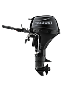 Suzuki DF20A 20 PS Außenbordmotor mit Pinne, Seitenansicht, schwarz