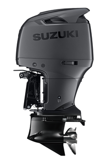 Suzuki DF300AP 300 PS Außenbordmotor Stealth Line, Seitenansicht, schwarz matt