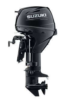 Suzuki DF30AT 30 PS Außenbordmotor mit Fernschaltung, Seitenansicht, schwarz