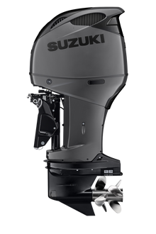 Suzuki DF350AMD 350 PS Außenbordmotor Stealth Line, Seitenansicht, schwarz matt